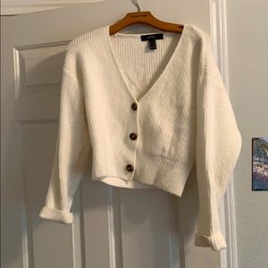 Forever 21 cream cardigan size medium